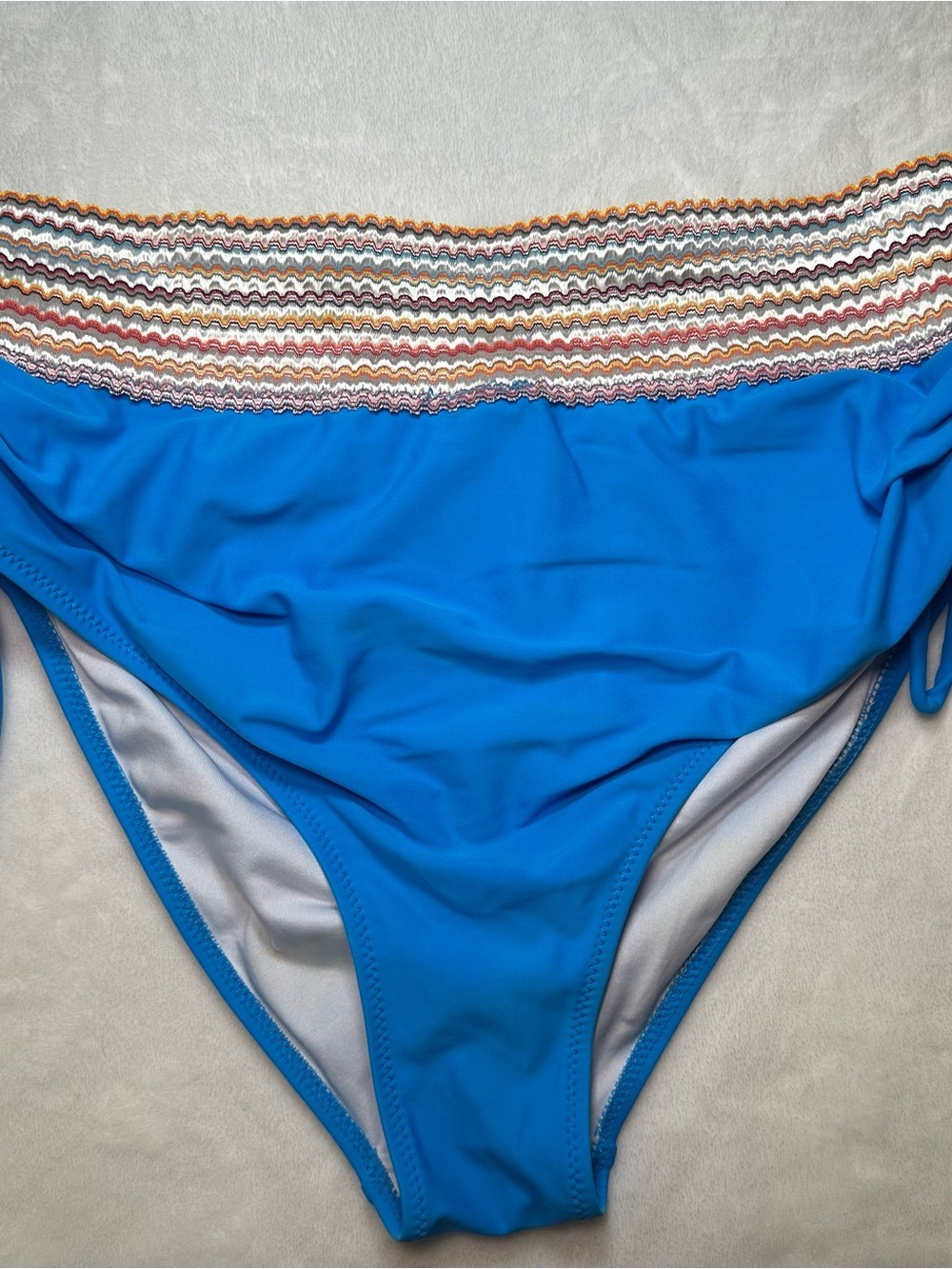 Bright Blue Two Piece Bikini, Large - Picture 3 of 6